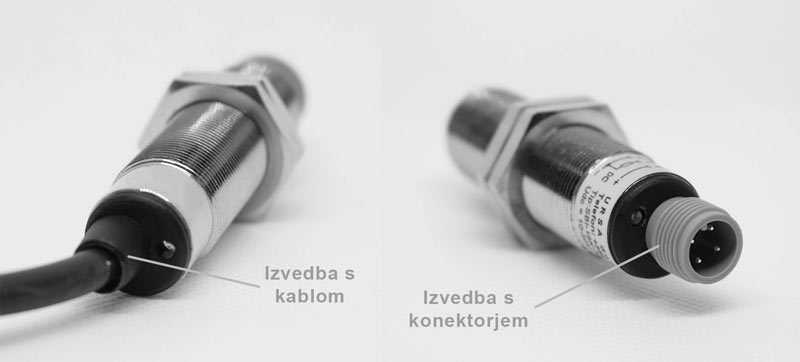 Induktivni senzor s konektorjem in kablom