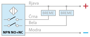 Senzor NPN NO + NC Induktivni senzor