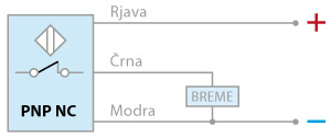 Senzor PNP NC Induktivni senhzor