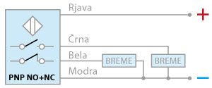 Senzor PNP NO NC Induktivni senzor